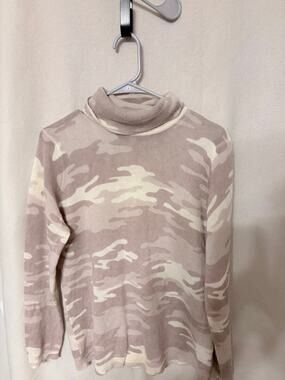 Charter Club 100% Cashmere Camouflage Turtleneck Sweater